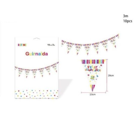 Guirnalda triangular feliz cumpleanos 3 mt 8445256580340 958034