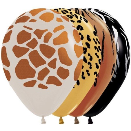 Globos manchas animales 12 uds 30 cm 7703340175959 R12 ANIMK