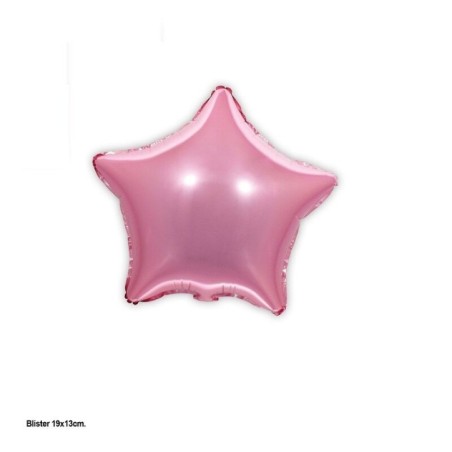 Globo estrella rosa foil de 45 cm 8435127143767 14376