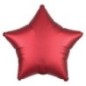 Globo estrella rojo satin 48 cm helio o aire