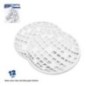 Platos bola de disco plata 12 uds 33 cm