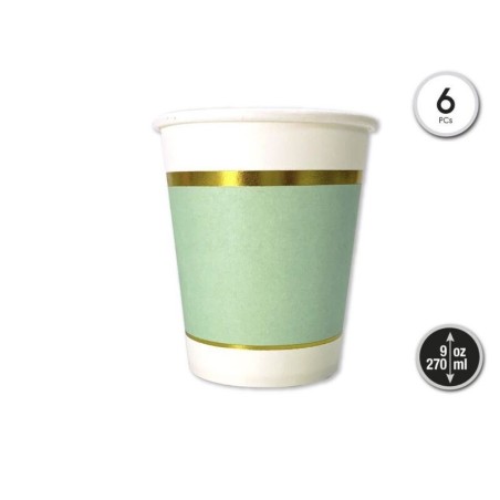 Vasos verde menta 6 uds 8433584549290 54929