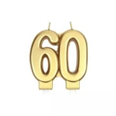 Vela 60 cumpleanos oro 8433584551675 55167