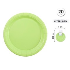 Platos Verde lima 20 uds 18  cm 8433584944255 94425