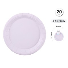 Platos Lila 20 uds 18 cm 8433584944330 94433