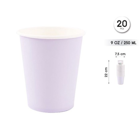 Vasos Lila 20 uds 8433584944347 94434