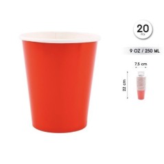 Vasos Rojo 20 uds 8433584944385 94438