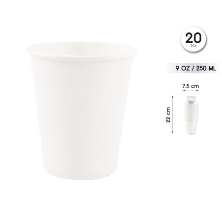 Vasos blancos 20 uds 8433584944422 94442