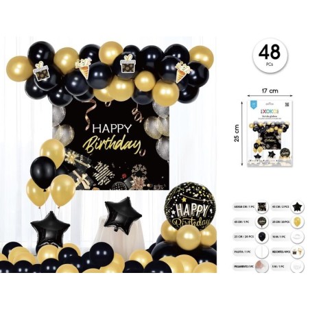Set decoracion de cumpleanos 48 piezas 8433584957590 95759