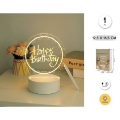 Tablero mensajes con luz redodondo 16 cm 8433584964406 96440