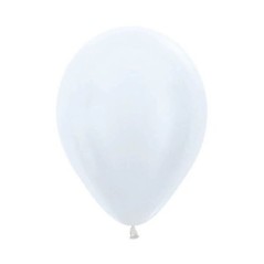 Globo blanco satin 30 cm r 12 latex 50 ud 7703340236124 R12 405
