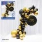 Set organico de globos negros y oro