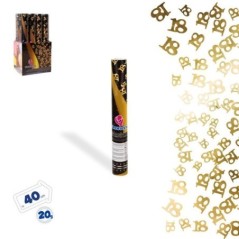 Canon de confeti oro 18 cumpleanos 40 cm 8447196338838 33883