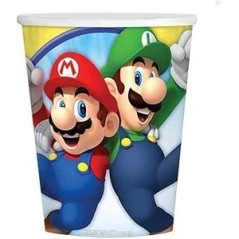 Vasos de super mario bros cumpleanos de 266 ml 8 unidades 194099085861 581554