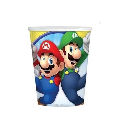 Vasos de super mario bros cumpleanos de 266 ml 8 unidades 194099085861 581554