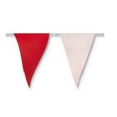 Bandera triangulo plastico rojo y blanco cantabria 50 metros 20x30 8422935600575 60057