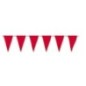 Banderas triangulares plastico rojo 5 metros 20x30 cm