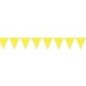 Banderas triangulares plastico amarillo puntos 5 m
