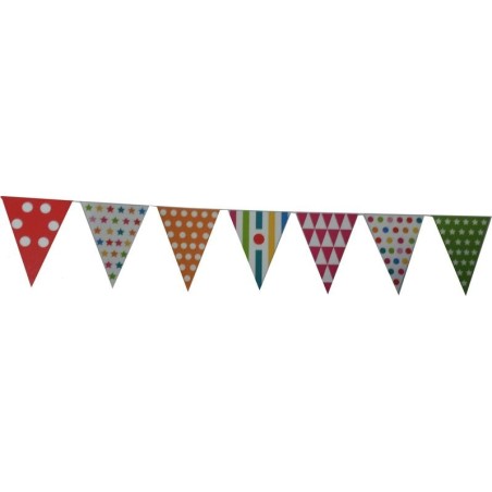 Banderas de colores triangulares 15 metros 8422935258721 25872