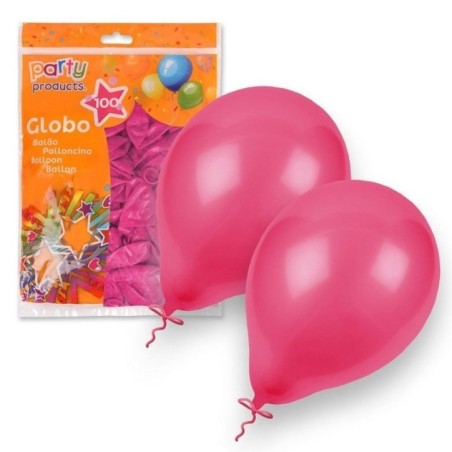 Globos fucsia 100 unidades 23 cm 9  latex 8424345683889 68388