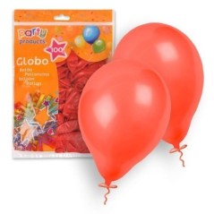 Globos rojos 100 unidades 23 cm 9  latex 8424345683902 68390