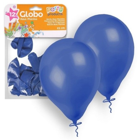 Globos azul marino 12 unidades 23 cm 9  latex 8424345684015 68401