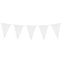 Guirnalda banderines triangulares blancas 10 metro 8712026747518 74751
