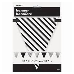 Guirnalda banderin negra y blanca 330 cm 11179633357 63335