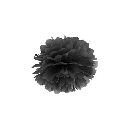 Pom pom negro de papel de 25 cm para decoraciones 5901157471659 PP25 010