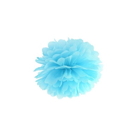 Pom pom azul cielo de papel de 25 cm para decoraciones 5901157469281 PP25 011