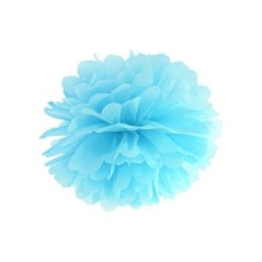 Pom pom azul cielo de papel de 35 cm para decoraciones 5901157469298 PP35 011