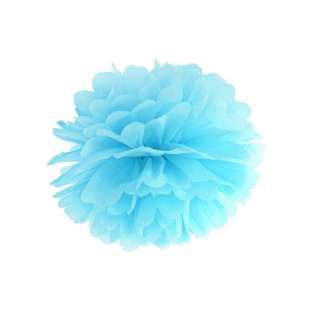 Pom pom azul cielo de papel de 35 cm para decoraciones 5901157469298 PP35 011