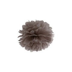 Pom pom marron chocolate de papel de 35 cm para decoraciones 5902230712041 PP35 032