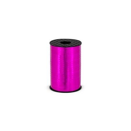 Lazo rosa fucsia metalico para globos o decoraciones 225 mt x 5 mm 5902230748989 M5 006