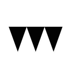 Banderin triangular negro de papel 4.5 mt x 16 cm guirnalda 13051493462 120099 10 55