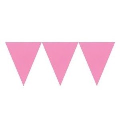 Banderin triangular rosa de papel 4.5 mt x 16 cm guirnalda 13051686055 120099 109 55