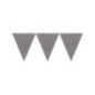 Banderin triangular plata de papel 4,5 mt x 16 cm guirnalda
