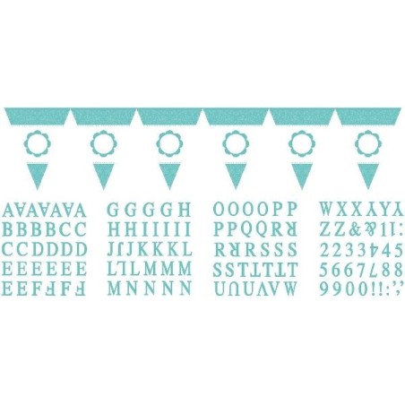 Banderin triangular azul personalizable con letras 13051344474 129257