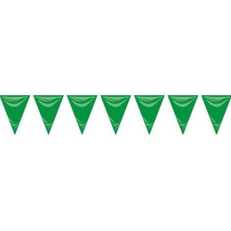 Banderin triangular plastico verde 25 metros 20x30 cm 8422935601695 60169