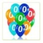 Globo latex impreso con numero 30 cm 10 unidades