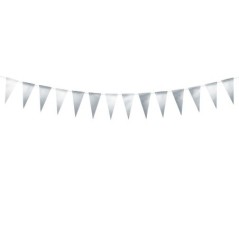 Banderin triangular plata de 13 cm 2