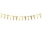 Banderin triangular oro de 13 cm 2,15 metros