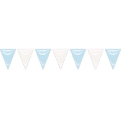 Banderin triangular azul celeste y blancos 25 metros 8422935601749 60174