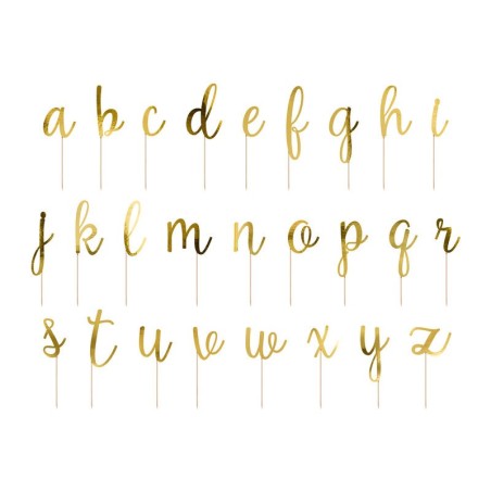 Toppers alfabeto dorado unidad de letra 5900779108882 KPT38 019M
