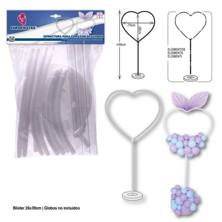 Estructura globos corazon 150 cm 8435127145488 14548