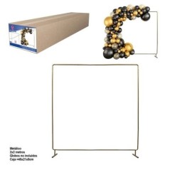 Estructura metalica cuadrada para globos 2x2 metros 8435127145662 14566
