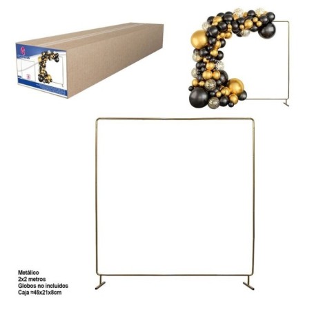 Estructura metalica cuadrada para globos 2x2 metros 8435127145662 14566