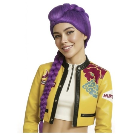 Peluca morada trenza Rumi kpop 8433584730292 73029