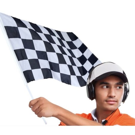 Bandera a cuadros carreras 45x30 cm 8434077273555 27355