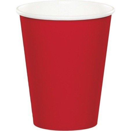 Vasos rojos 8 uds papel 8423138540120 CV40120